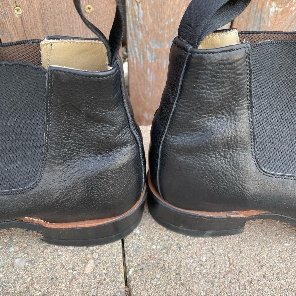 BOULET Men’s Black Leather Pull On Congress Ankle Boot Shoe Size 9 - Picture 11 of 16